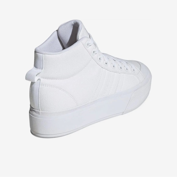 Adidas Women’s Bravada 2.0 Mid Platform Skateboarding Sneakers White - Picture 5 of 7